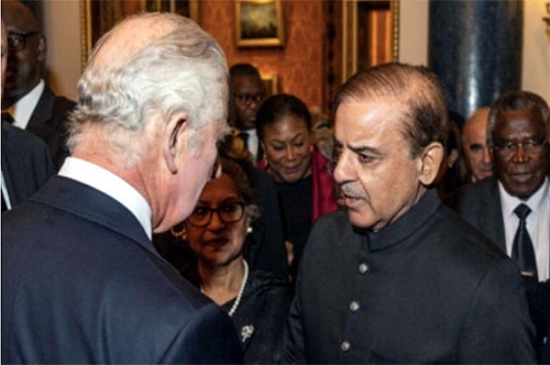Pakistani PM shahbaz sharif condoles with King Charles