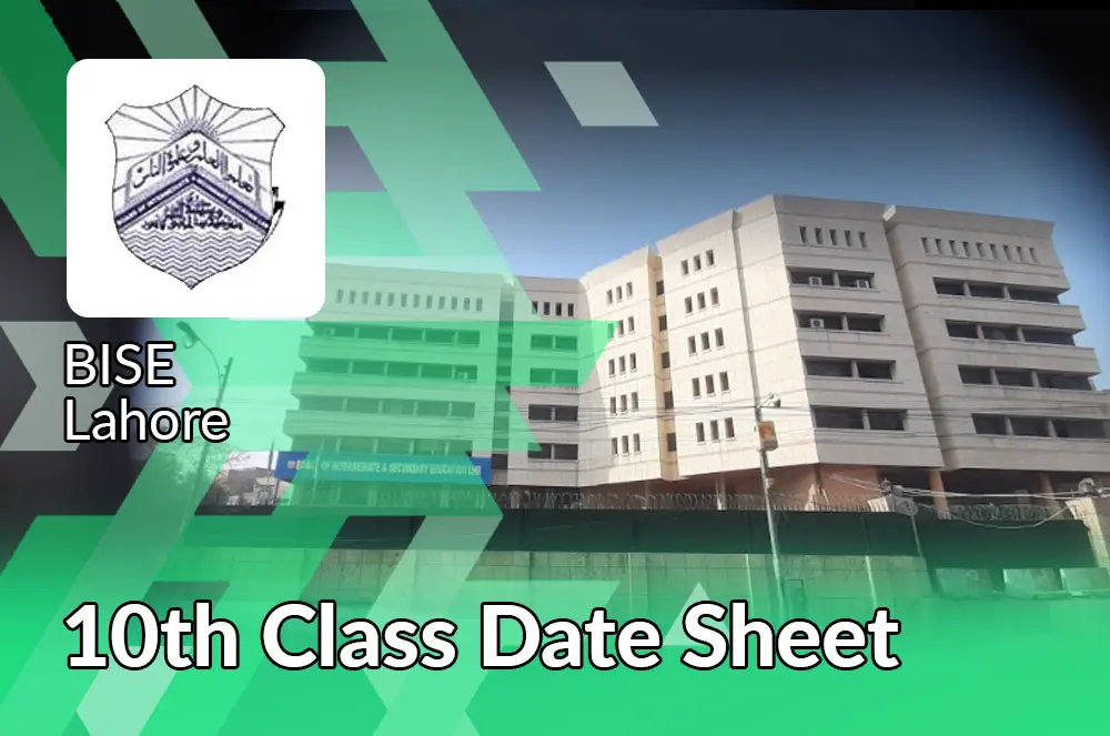 10th class date sheet 2023 Lahore board