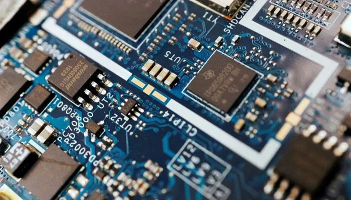 Semiconductor chips are seen on a circuit board of a computer in this illustration picture taken February 25, 2022. — Reuters